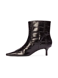 Harlow 50MM Croc Embossed Boots