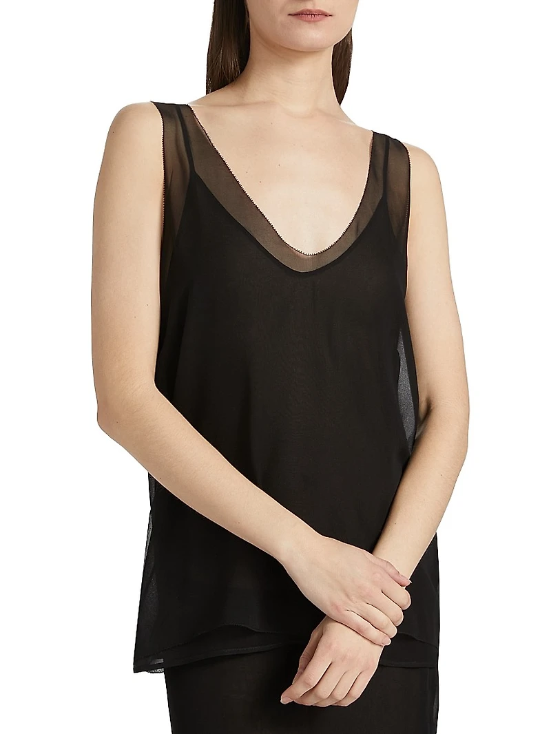 Chiffon Silk Slip Top