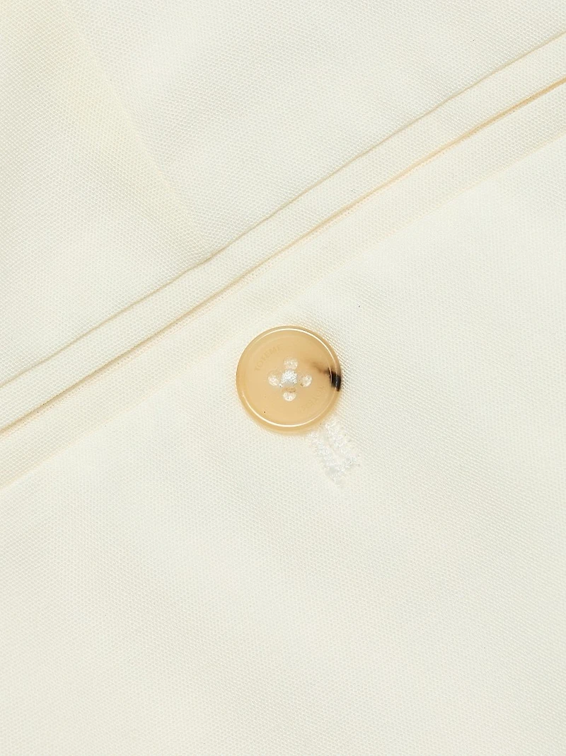 Fluid Wool-Blend Wide Trousers