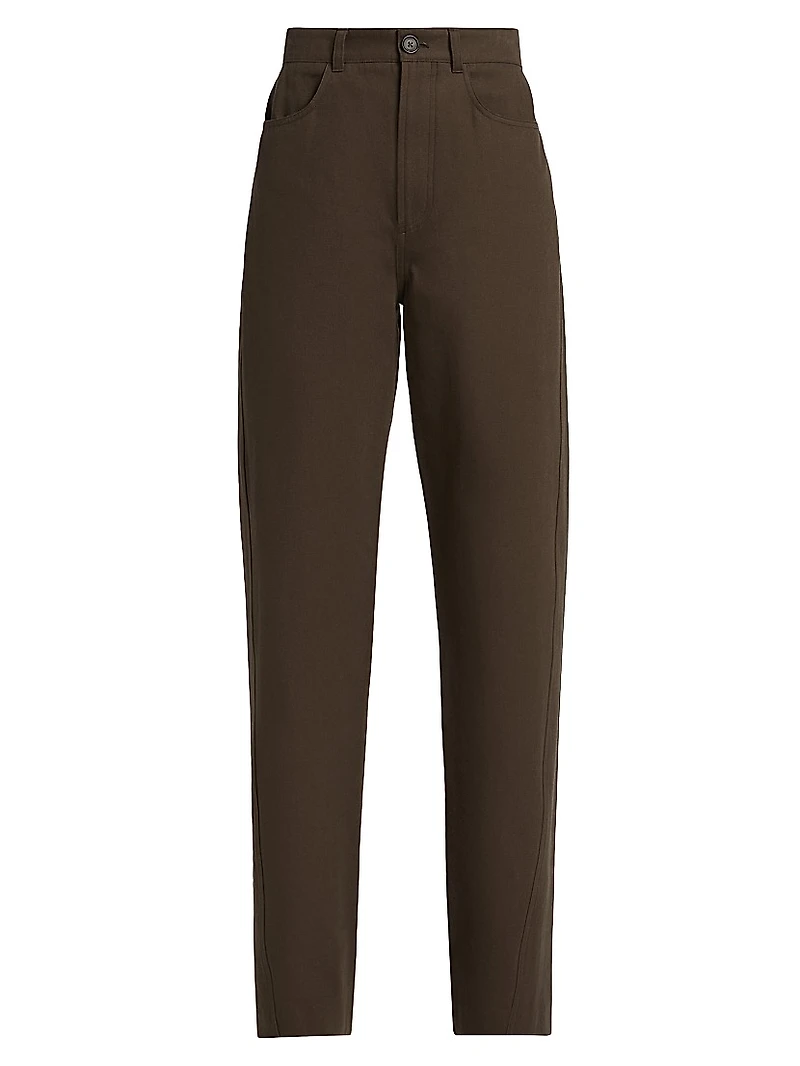 Twisted Tailored Cotton Trousers