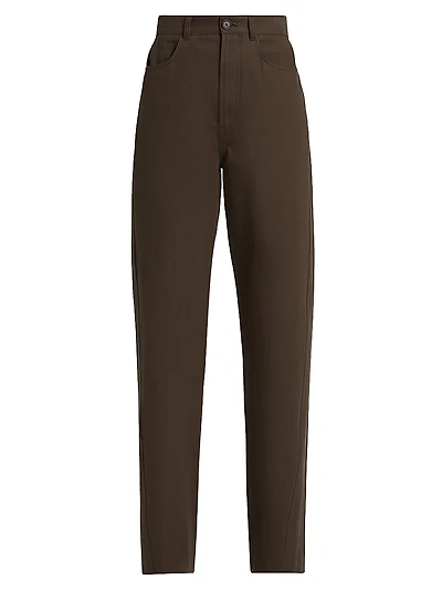 Twisted Tailored Cotton Trousers