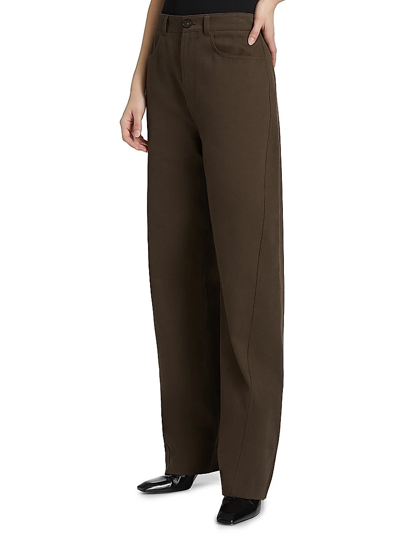 Twisted Tailored Cotton Trousers