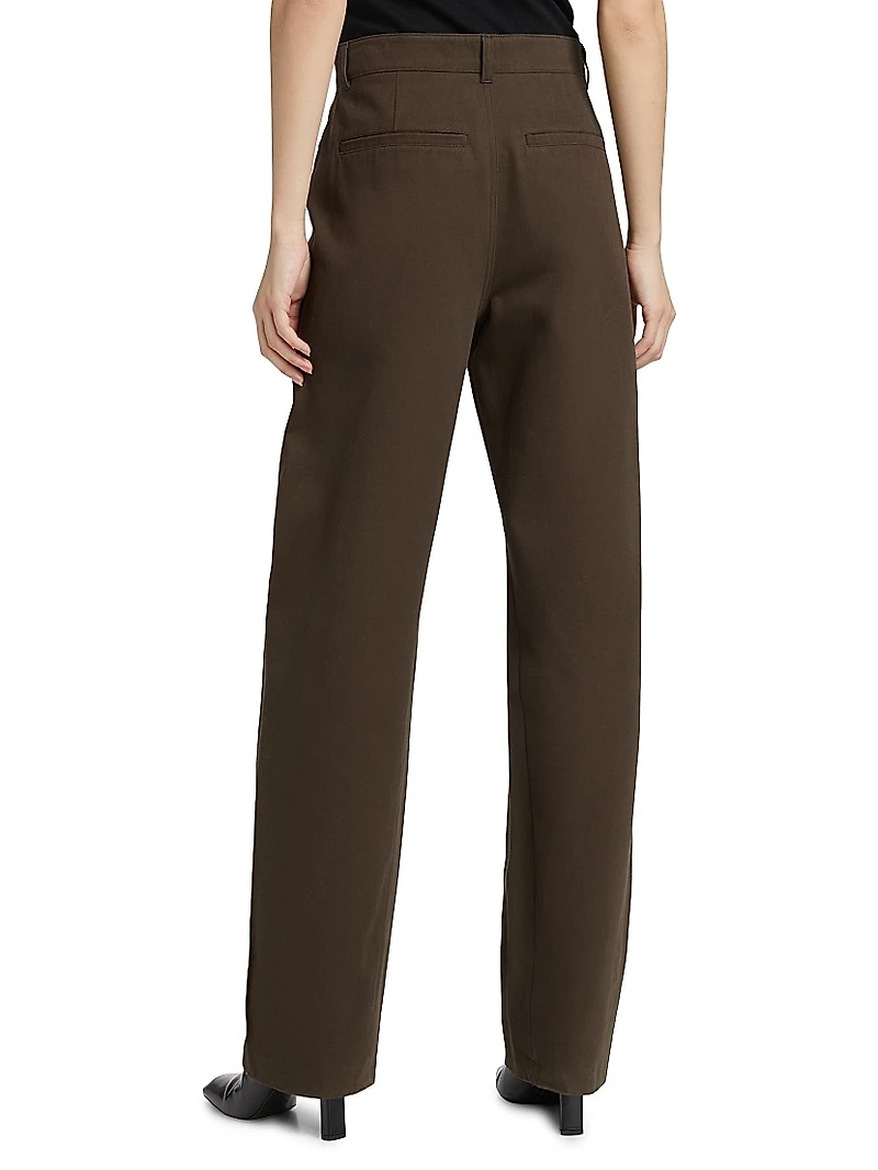 Twisted Tailored Cotton Trousers