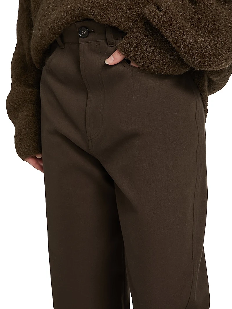 Twisted Tailored Cotton Trousers