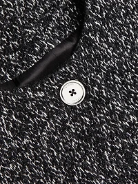 Collarless Wool-Blend Tweed Jacket