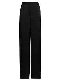 Satin Straight-Leg Trousers