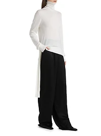 Satin Straight-Leg Trousers
