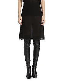 Chiffon Silk Knee-Length Slip Skirt