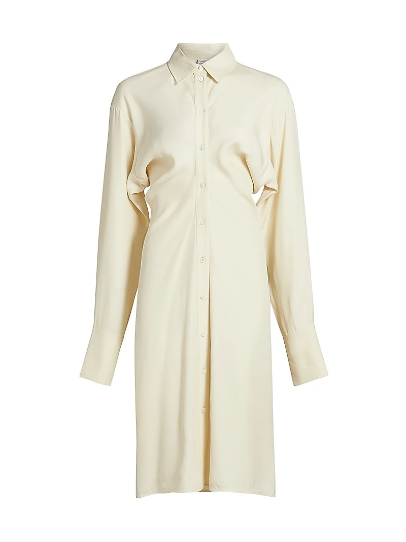 Slouch Satin Shirtdress