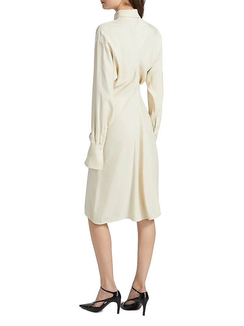 Slouch Satin Shirtdress