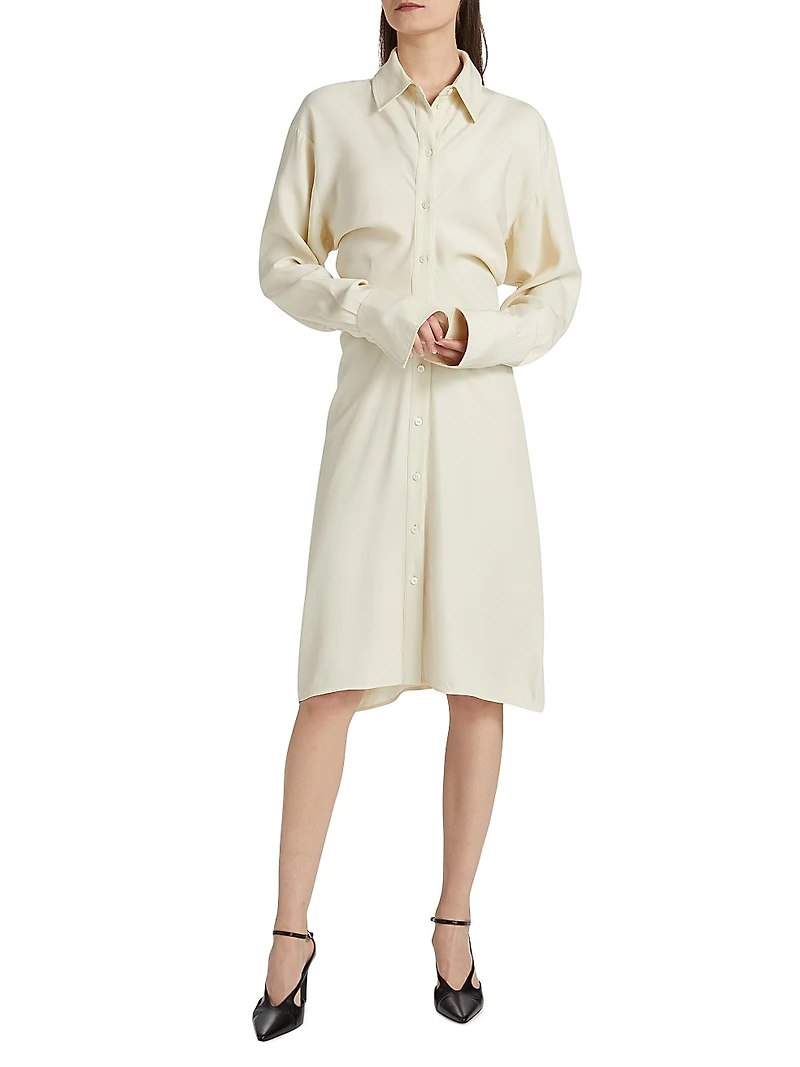 Slouch Satin Shirtdress