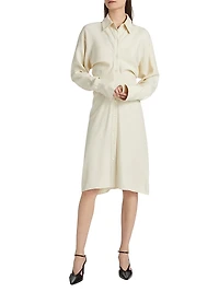 Slouch Satin Shirtdress
