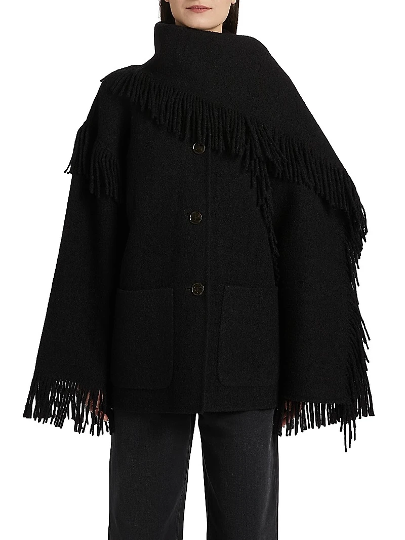 Fringed Scarf Jacket