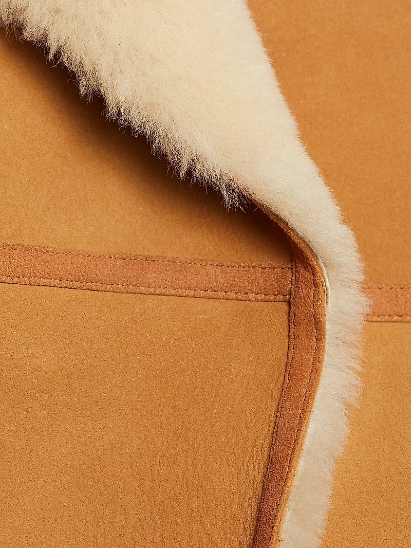 Draped Shearling Coat
