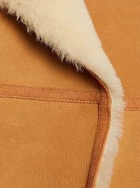 Draped Shearling Coat