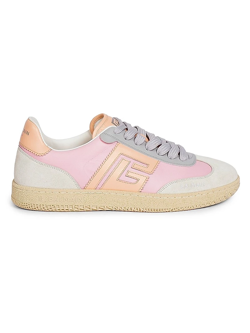 Colorblocked Leather Low-Top Sneakers