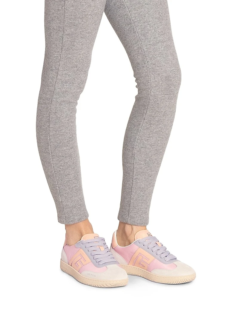Colorblocked Leather Low-Top Sneakers
