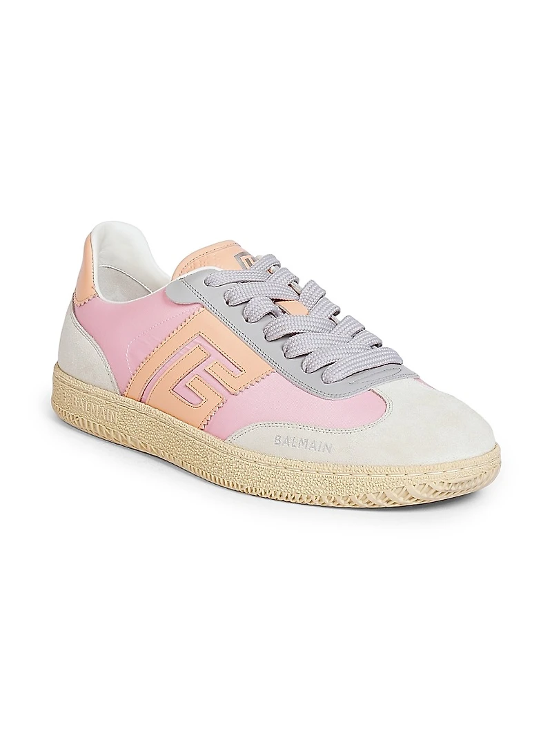 Colorblocked Leather Low-Top Sneakers