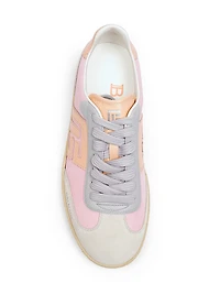 Colorblocked Leather Low-Top Sneakers