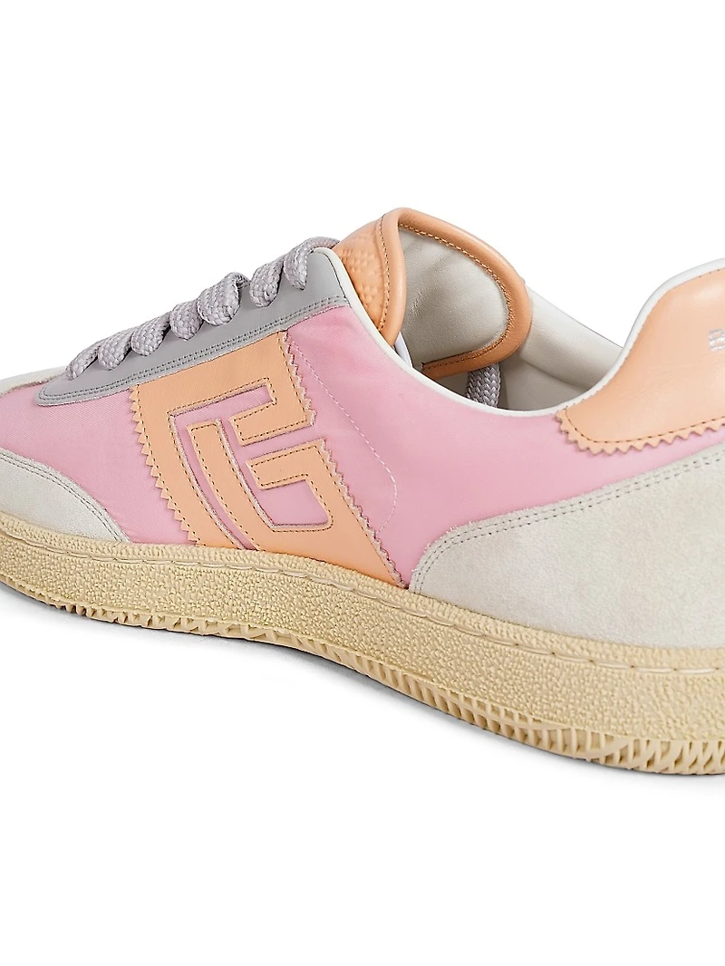 Colorblocked Leather Low-Top Sneakers