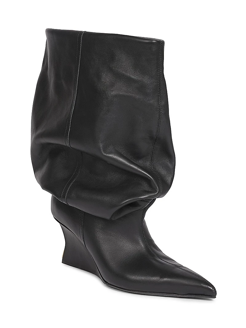 75MM Leather Ankle Boots