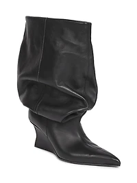 75MM Leather Ankle Boots