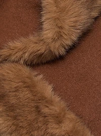 Joanne Faux-Fur-Trim Sweater Coat