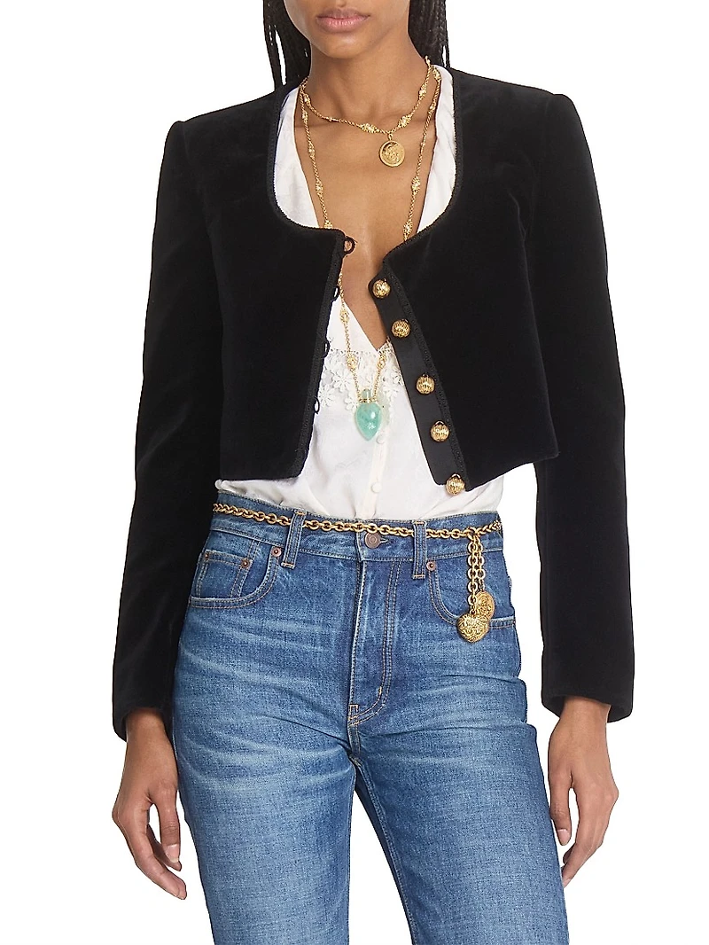 Velvet Crop Jacket