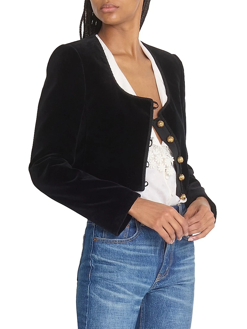 Velvet Crop Jacket