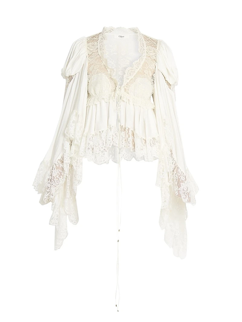 Lace Silk Blouse