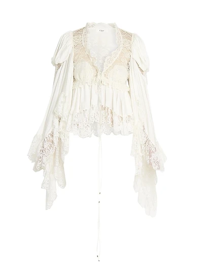 Lace Silk Blouse