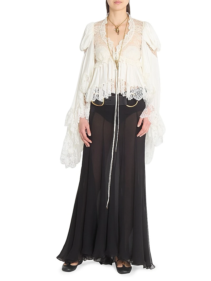 Lace Silk Blouse