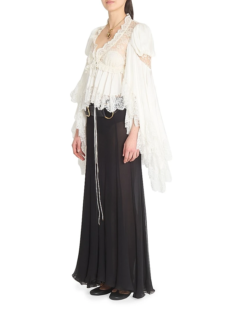 Lace Silk Blouse