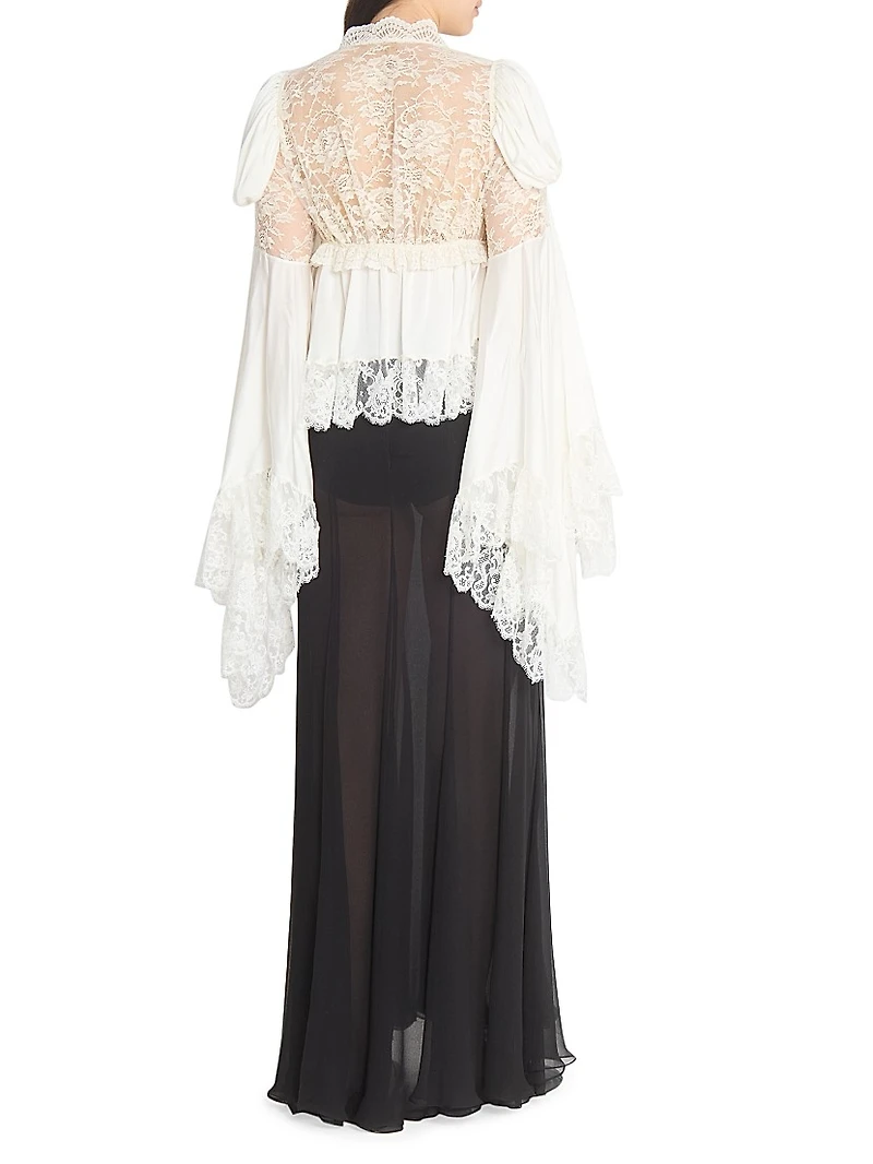 Lace Silk Blouse