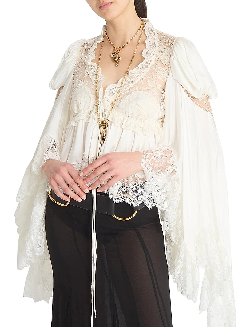 Lace Silk Blouse