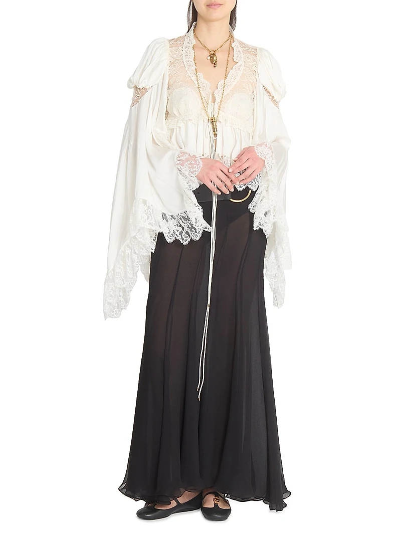 Lace Silk Blouse