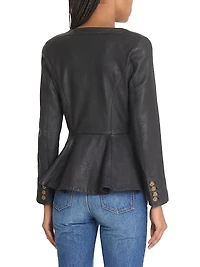Leather Peplum Jacket