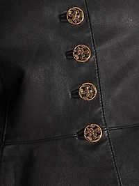 Leather Peplum Jacket