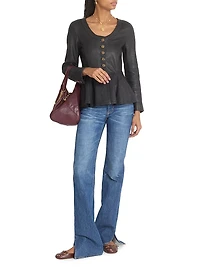 Leather Peplum Jacket