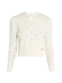 Pointelle Wool-Cashmere Sweater