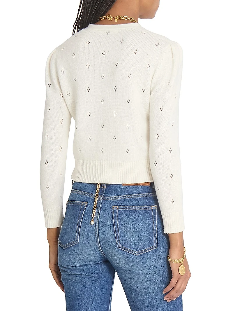 Pointelle Wool-Cashmere Sweater