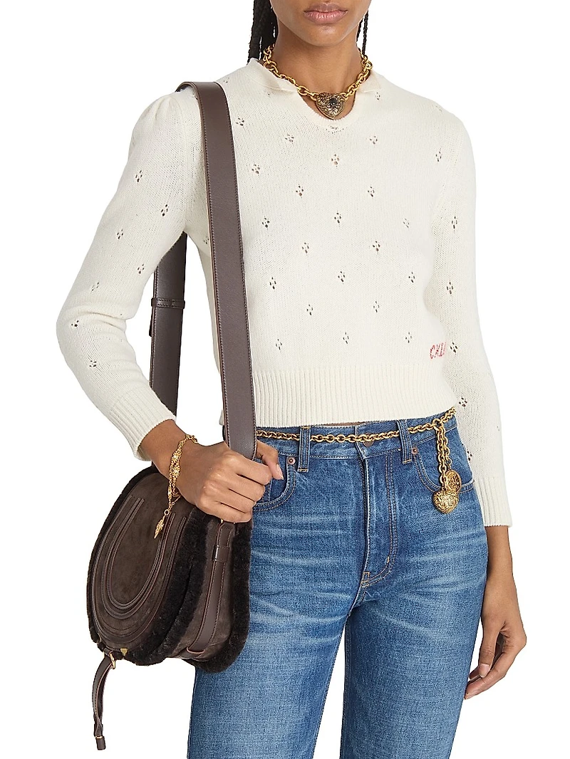 Pointelle Wool-Cashmere Sweater