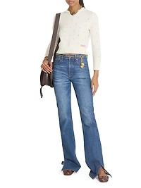 Pointelle Wool-Cashmere Sweater