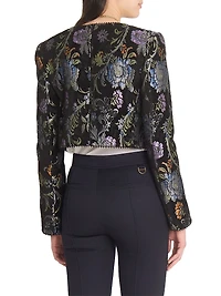 Floral Brocade Crop Jacket