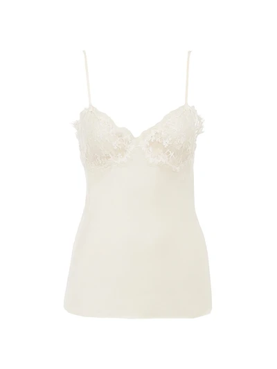 Lace-Trimmed Silk Cami