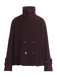 Double-Breasted Wool-Blend Coat