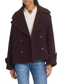 Double-Breasted Wool-Blend Coat