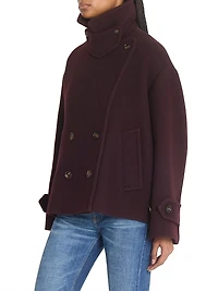 Double-Breasted Wool-Blend Coat