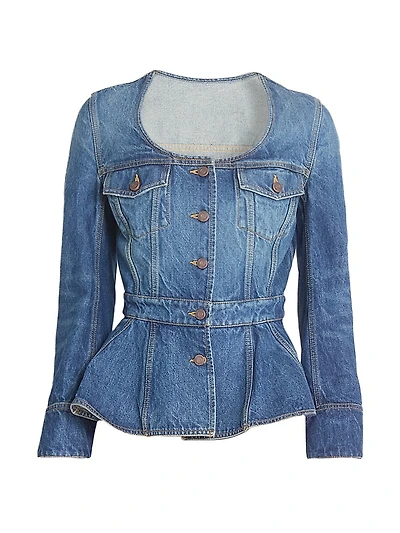 Peplum Denim Top