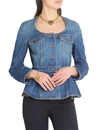 Peplum Denim Top